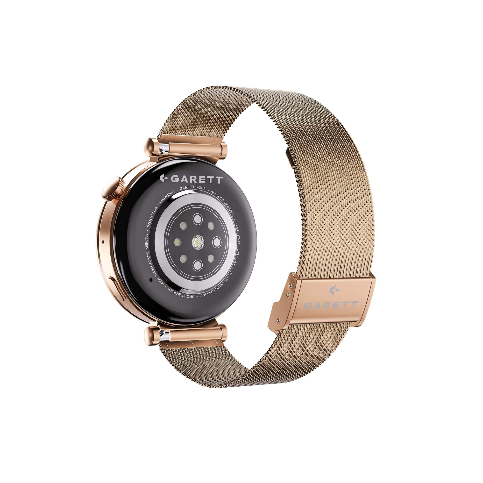 Garett Smartwatch ROSE zlatá, Mesh steel