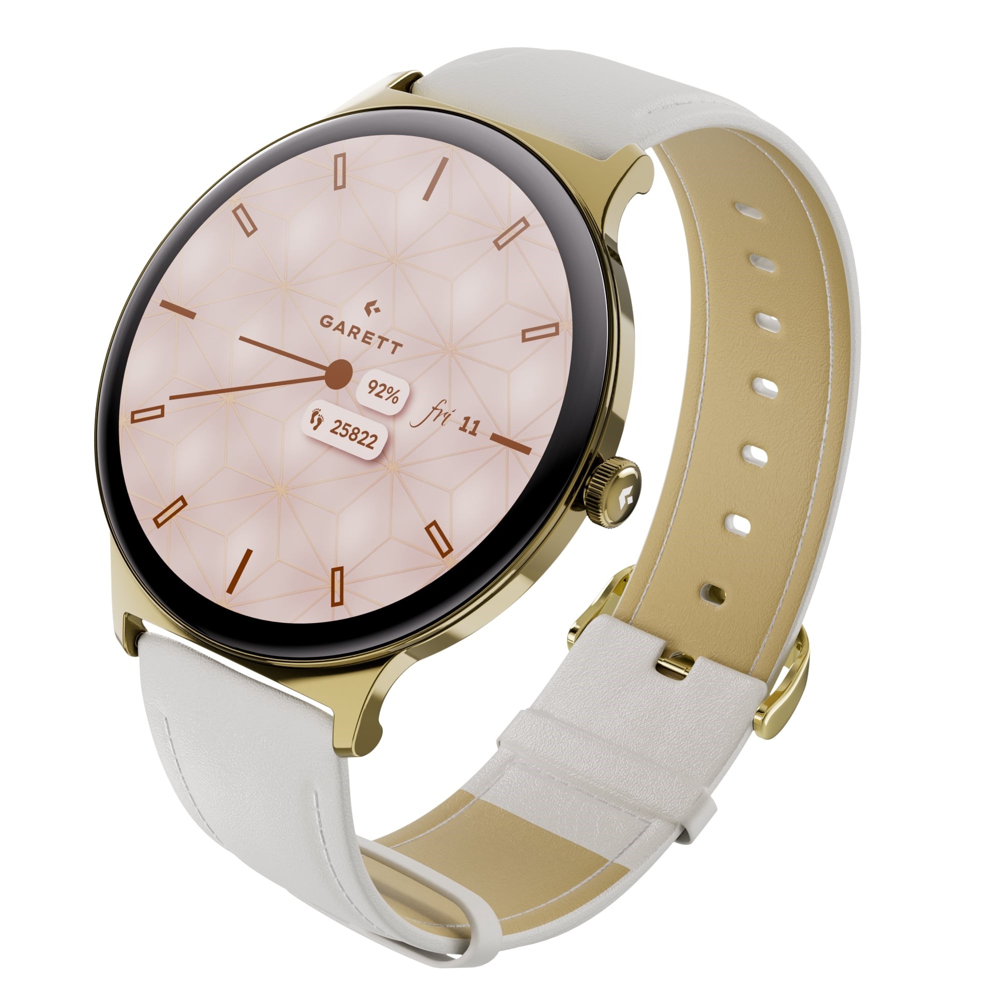 Garett Smartwatch Verona 2 zlatá, gold SOLID steel