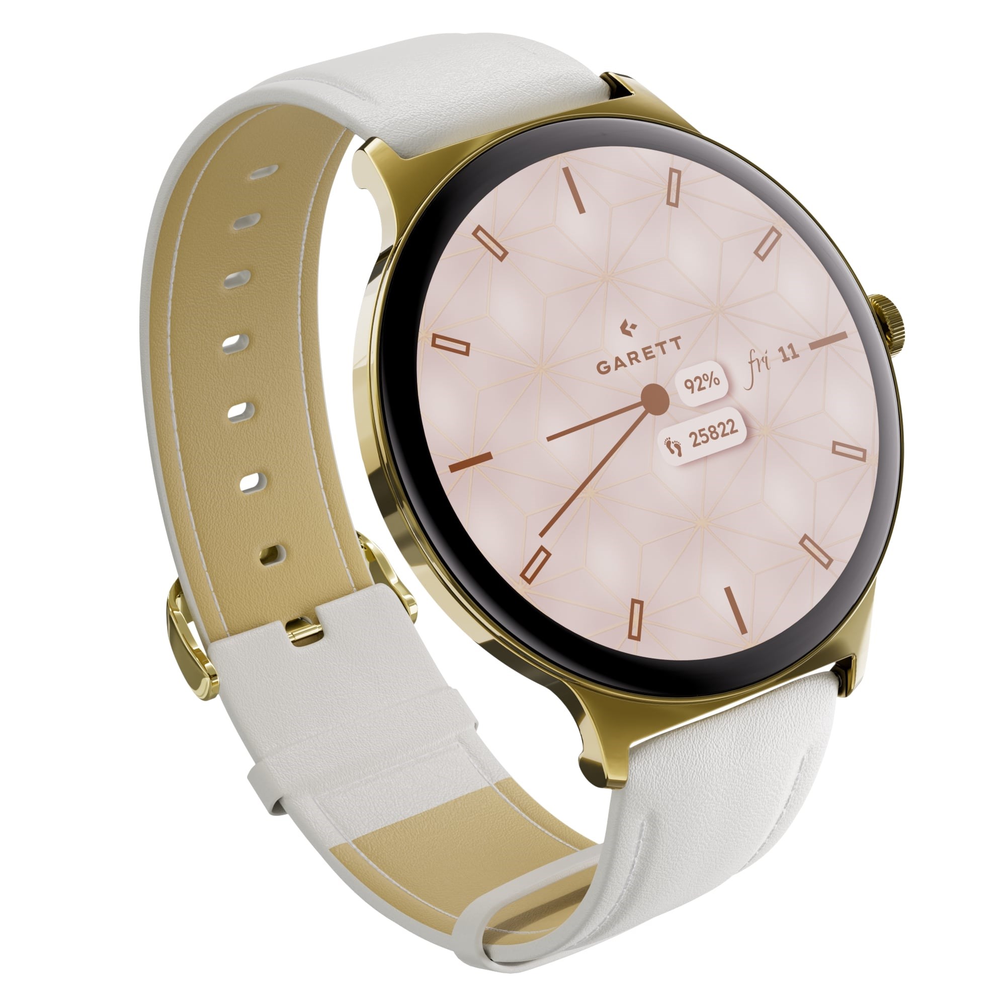 Garett Smartwatch Verona 2 zlatá, gold SOLID steel