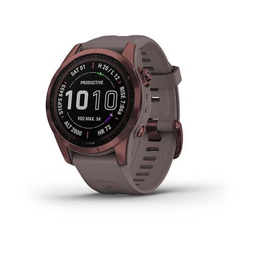 Garmin fenix 7S Sapphire Solar,Titan Dark Bronze  / Grey Band