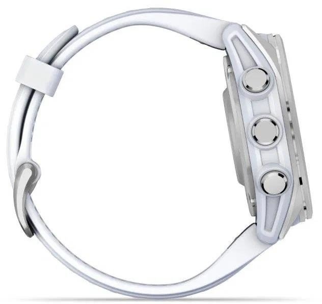 Garmin fenix 8 – 43 mm, AMOLED, SIlver/Whitestone, silikonový řemínek