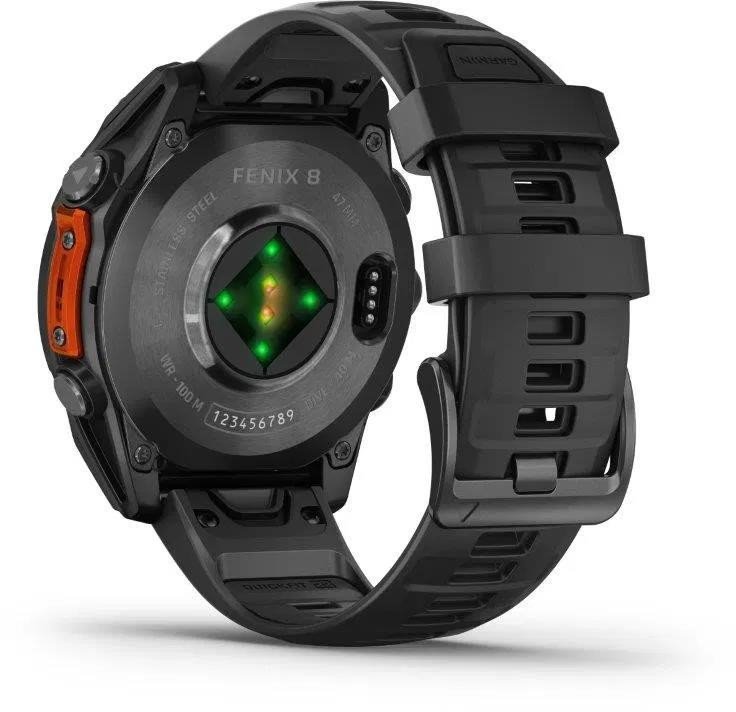 Garmin fenix 8 – 47 mm, AMOLED, SIate Grey, silikonový řemínek