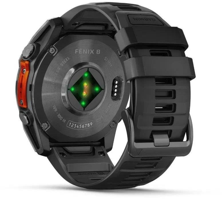 Garmin fenix 8 – 51 mm, AMOLED, SIate Grey, silikonový řemínek