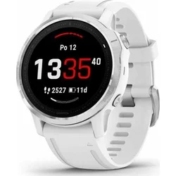 Garmin fenix6S Glass, Silver/White Band 010-02159-00 - Wearables