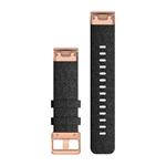 Garmin Řemínek QuickFit 20, nylonový, černý, růžovozlatá přezka