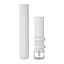 Garmin Strap Quick Release 18, leather, white, silver buckle