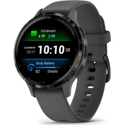 Garmin Venu 3S, bridlicová/šedá, silikónový remienok