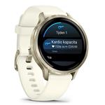 Garmin Venu 4 - 41 mm Lunar Gold / Bone silikonový řemínek