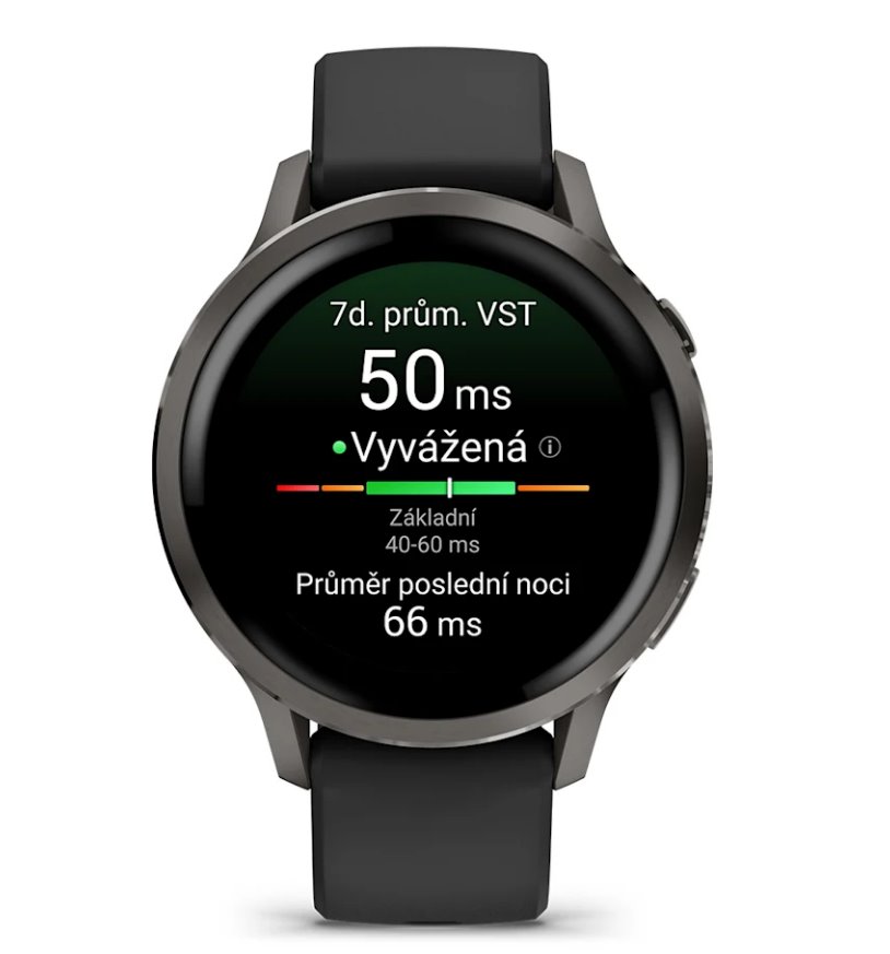 Garmin Venu 4 41mm, Slate a Černý silikonový řemínek