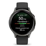 Garmin Venu 4 41mm, Slate a Černý silikonový řemínek