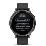 Garmin Venu 4 41mm, Slate a Černý silikonový řemínek