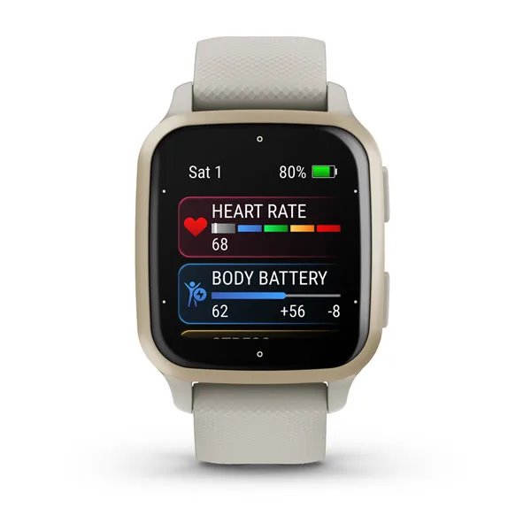 Garmin Venu Sq 2 Music, Cream Gold / French Grey