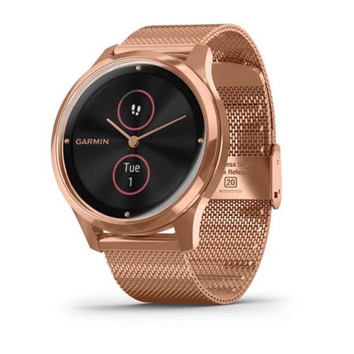 Garmin vivomove Luxe 18K RoseGold s rose gold milanese pásikom 010-02241-24