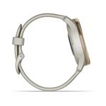 Garmin vivomove Trend, Nerezová luneta Cream Gold, silikonový řemínek