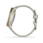 Garmin vivomove Trend, Nerezová luneta Cream Gold, silikonový řemínek