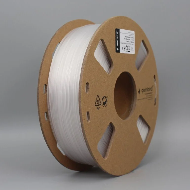 Gembird filament PETG 1.75mm 1kg, natural 3DP-PETG1.75-01-NAT
