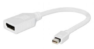 Gembird Mini DisplayPort (M) na DisplayPort (F), bílá