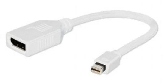 Gembird miniDisplayPort (M) na DisplayPort (F), biely
