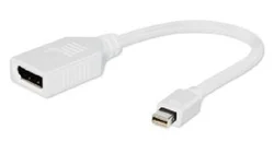 Gembird miniDisplayPort (M) na DisplayPort (F), biely