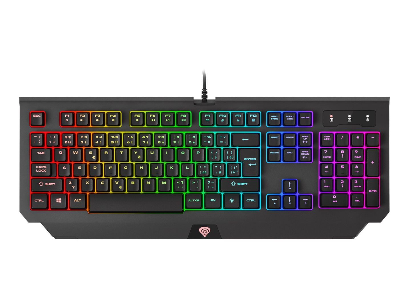 Genesis Cobalt 330 RGB CZ/SK, Herní set 4v1, RGB podsvícení
