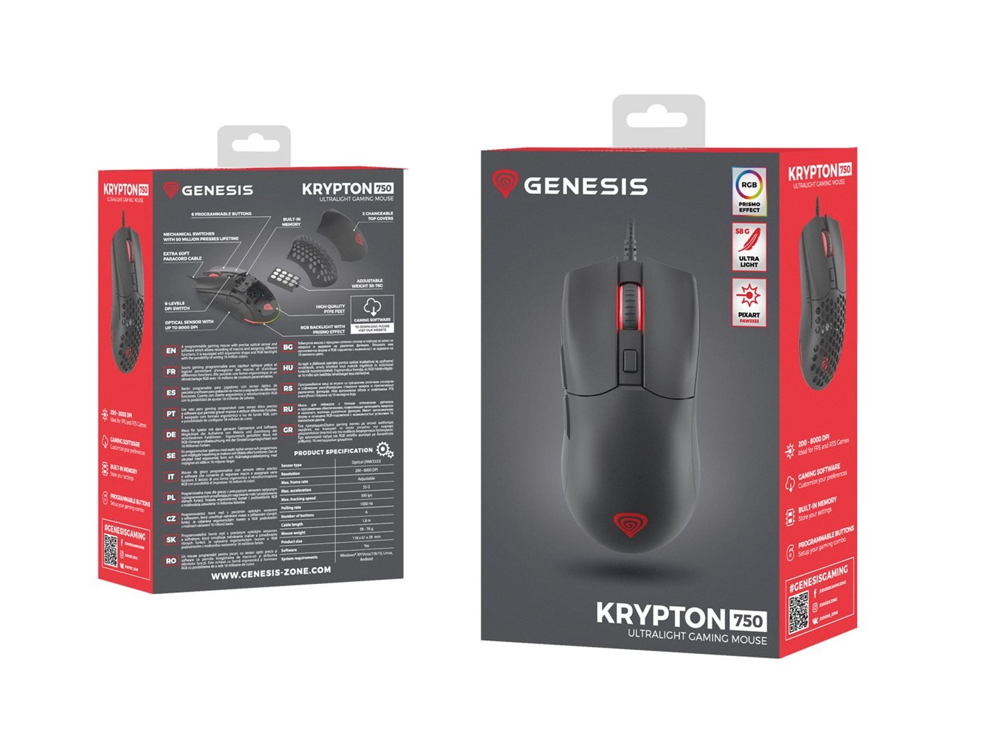 Genesis Krypton 750, čierna