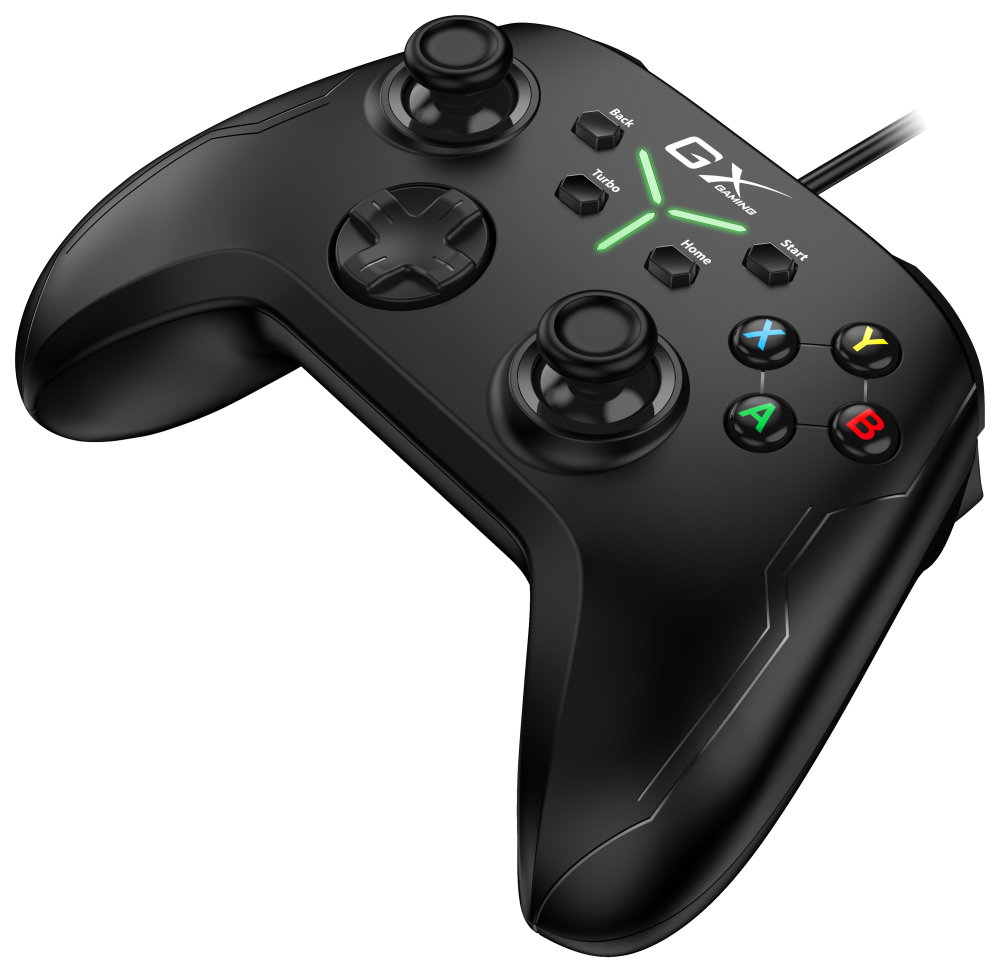 GENIUS GX Gaming gamepad GX-21UV/ drátový/ USB/ duální vibrace/ pro PC, PS3, PS4, Switch, Switch Lite a Android