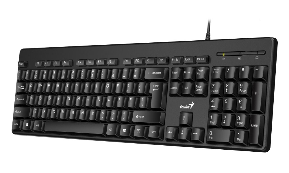 GENIUS KB-116/ Drátová/ USB/ černá/ CZ+SK layout