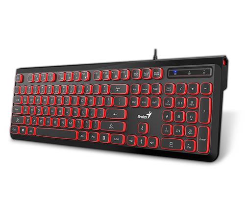 GENIUS Slimstar 260/ Drátová/ USB/ černočervená/ CZ+SK layout