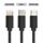 Geti kábel GCU 01 USB 3v1 čierny samonavíjací