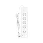 Geti prodlužovací přívod Smart GSS04, 4 zásuvky, 4x USB, Tuya