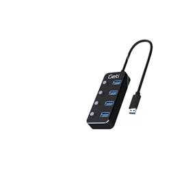 Geti USB rozbočovač 4x USB-A 3.0 GUH4AS se spínači