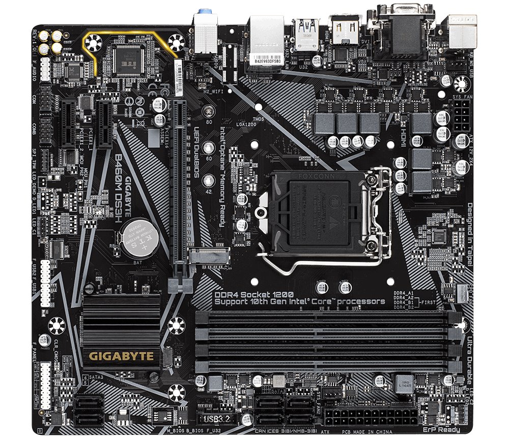 Gigabyte b460m ds3h как запустить с ssd