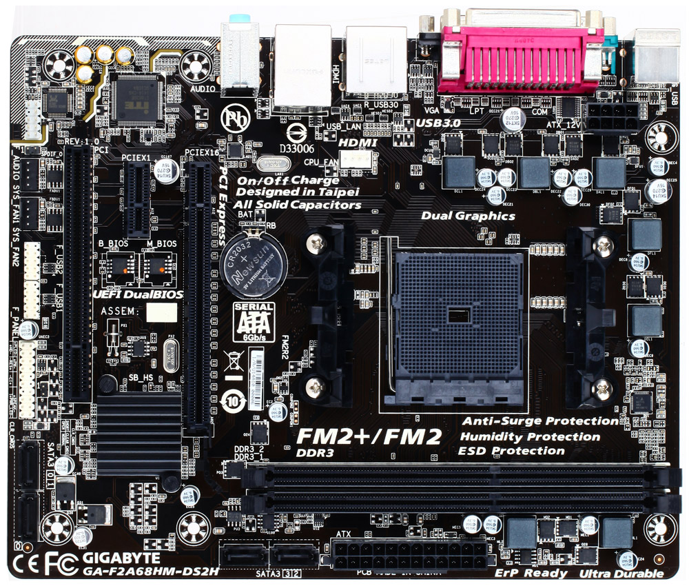 Gigabyte ga f2a68hm ds2 подключение