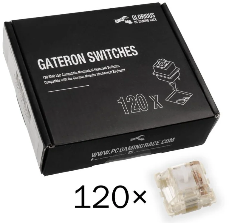 Glorious Gateron Clear Switches, 120 ks