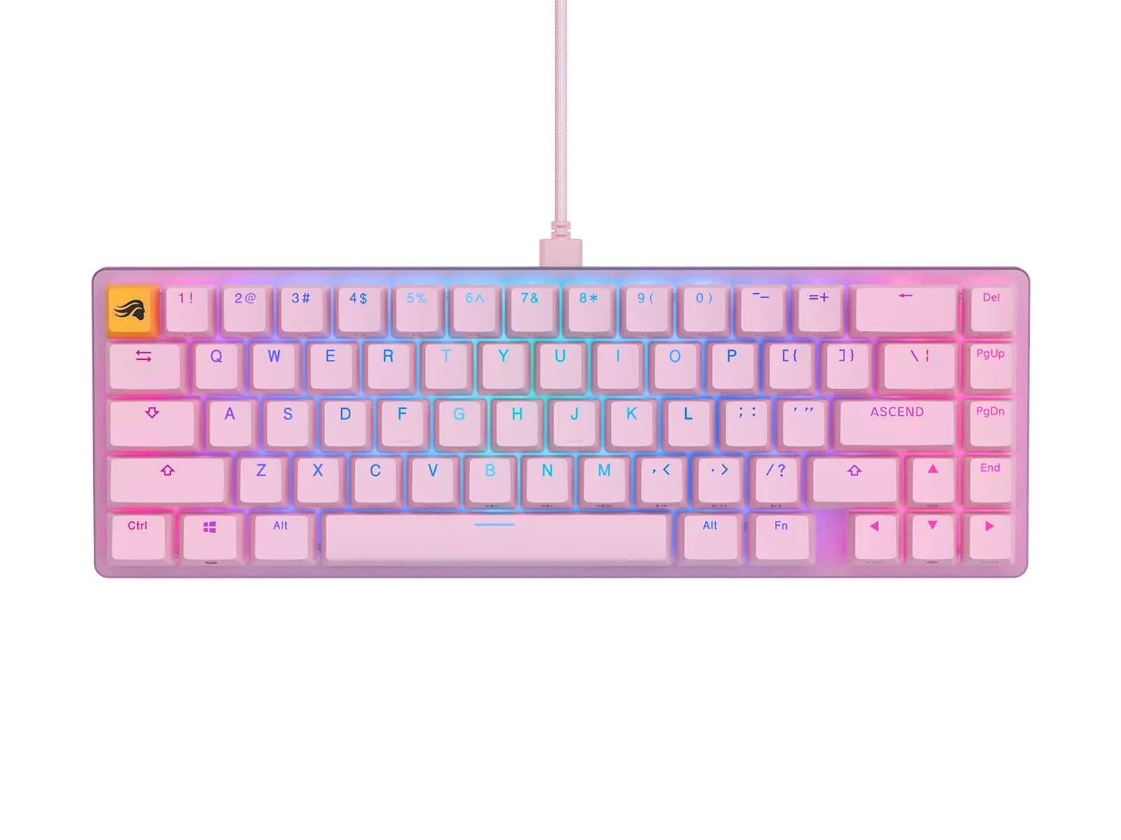 Glorious GMMK 2 Compact Barebone, ANSI-Layout, ružová