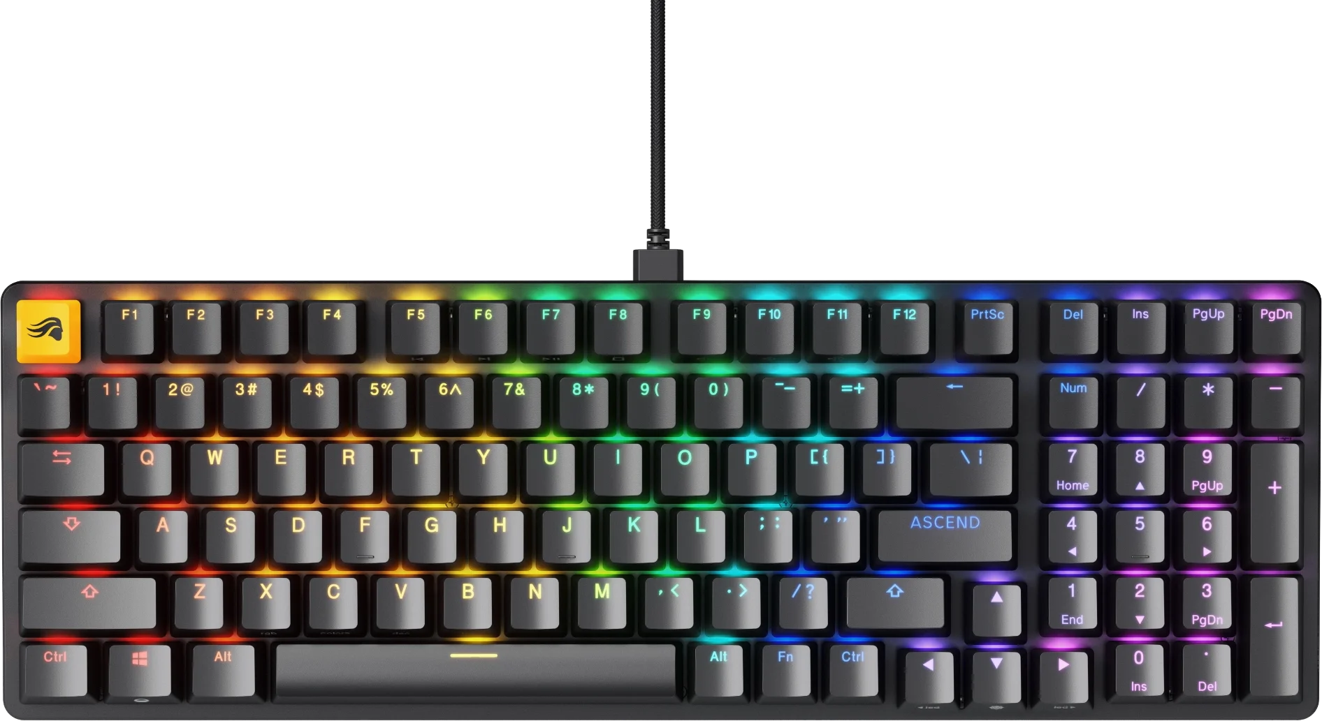 Glorious GMMK 2 klávesnice - Fox Switches, US-Layout, černá