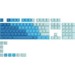 Glorious GPBT Keycaps - 115 PBT Keycaps, ISO, UK-Layout, Caribbean Ocean