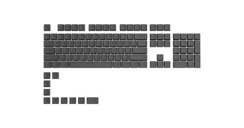 Glorious GPBT Kľúčenky - 114 PBT, ANSI, US-Layout, čierny popol