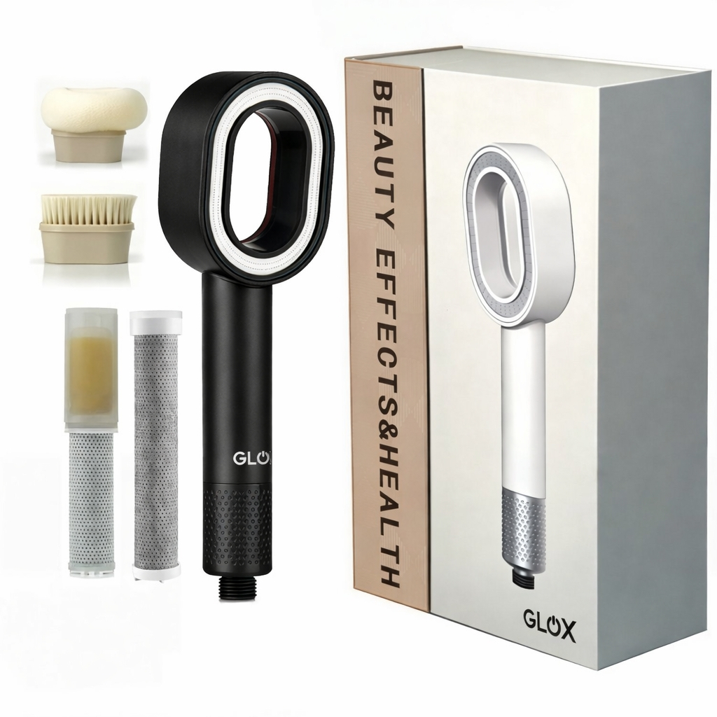 GLOX SH001B – Sada sprchovej hlavice s filtrom, čierna