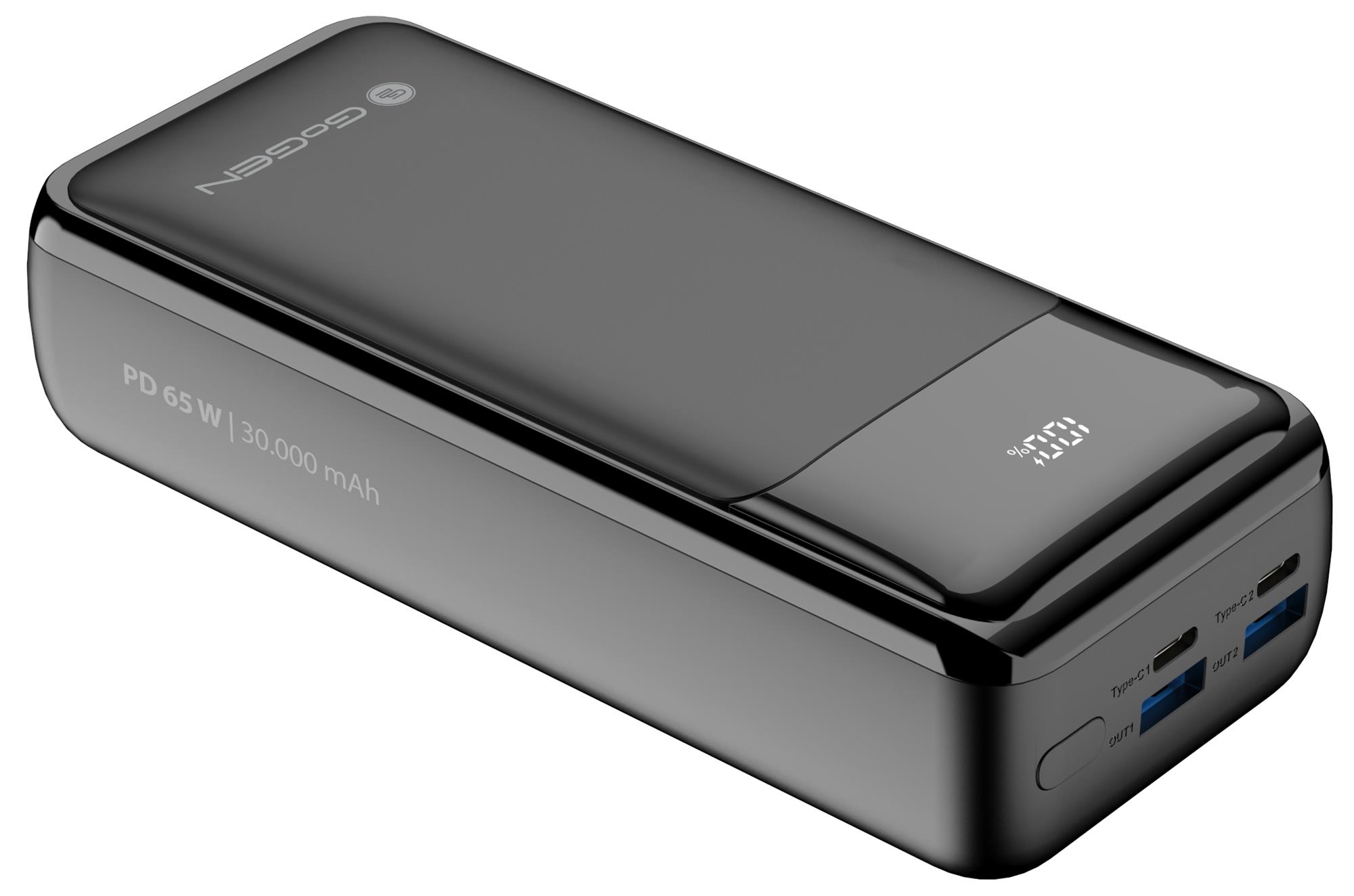 GoGEN 30000 mAh, PB300002B, powerbanka, černá