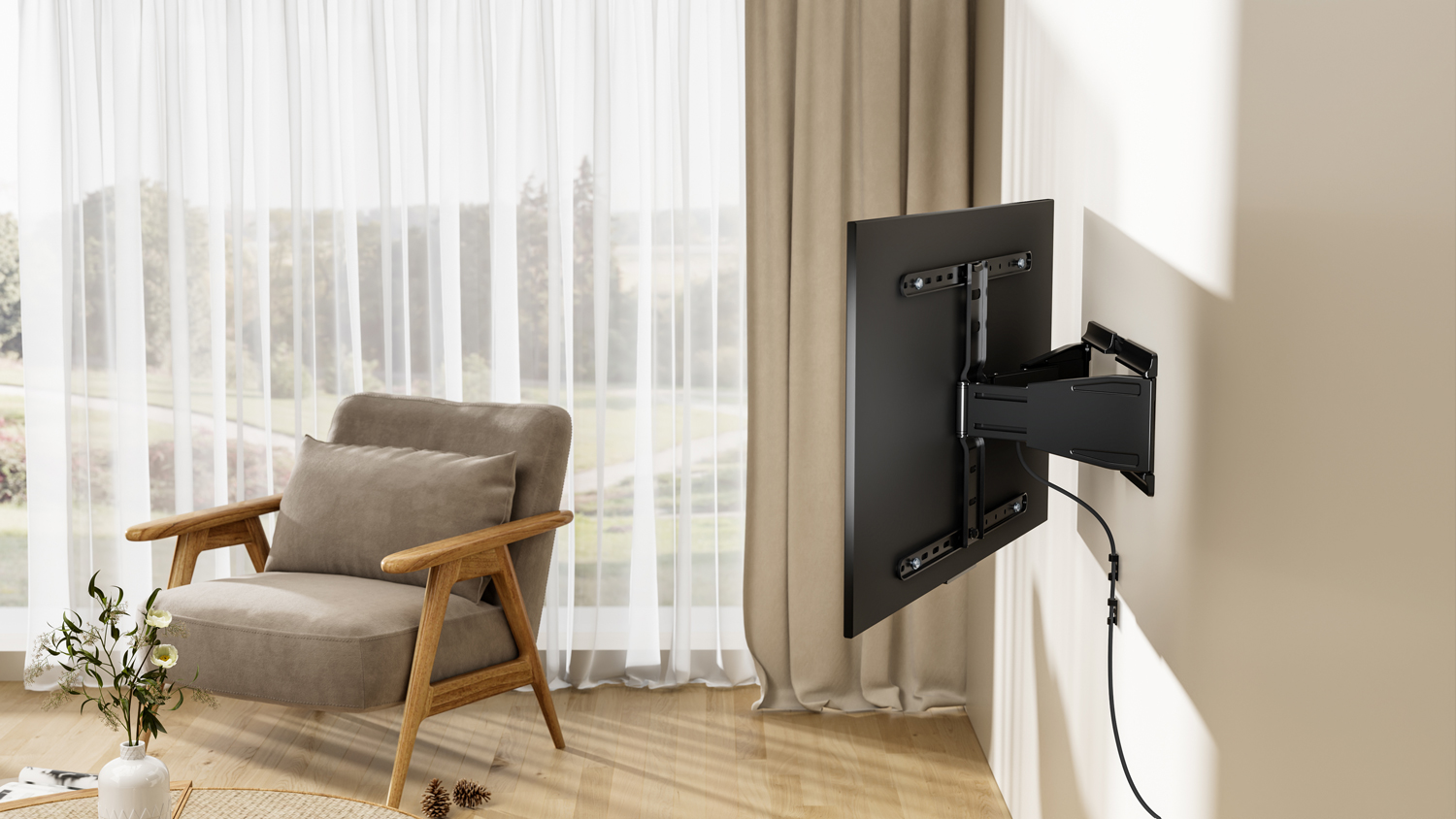 GoGEN Držák TV slim, polohovatelný XL pro úhlopříčky 43" až 90"