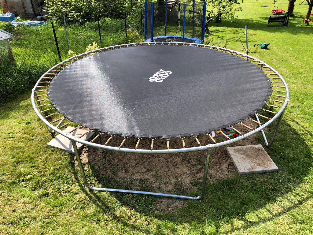GoodJump 4UPVC Trampolína 400 cm s ochrannou sítí + žebřík