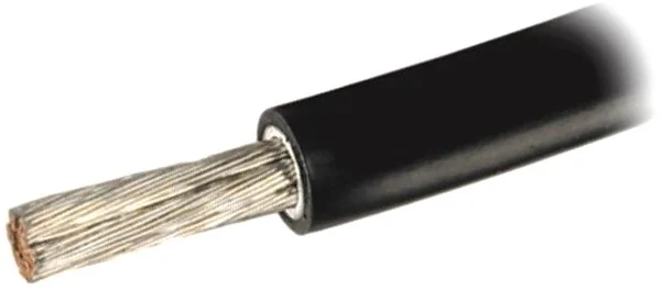 GOOWEI Energy kabel pro zapojení solárních panelů měděný 1x 6mm2, černý (1m)
