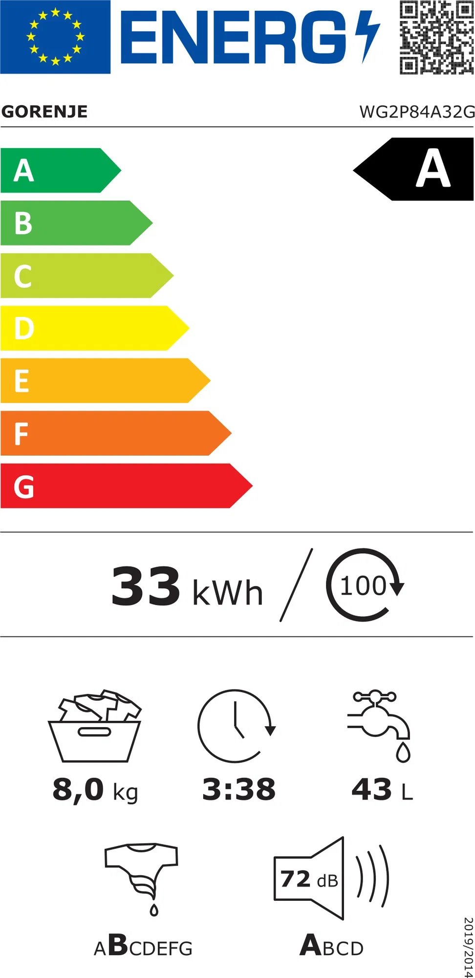 Gorenje WG2P84A32G