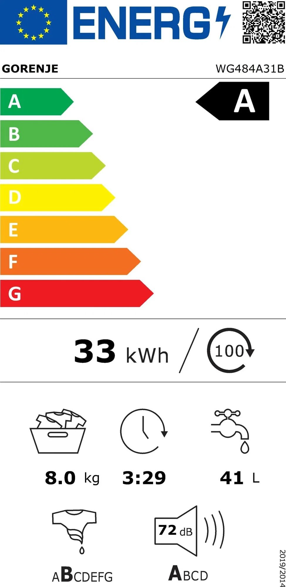 Gorenje WG484A31B