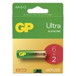 GP alkalické batérie ULTRA AA (LR6) 8pack