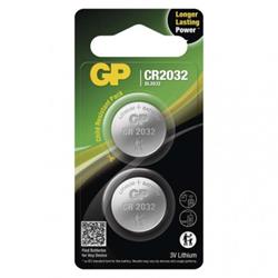 GP CR2032 lithium button cell battery - 2Ks