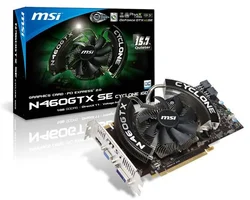 Grafická karta MSI nVidia N460GTX-SE CYCLONE 1GB DDR5, 256bit, 1xDVI, HDMI, DX11, Cyclone FAN