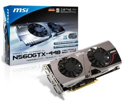 Grafická karta MSI nVidia N560GTX-Ti 448 Twin Frozr III PE/OC 1280MB 750/3900MHz 2xDVI+mini HDMI, PCIe x16, SLi
