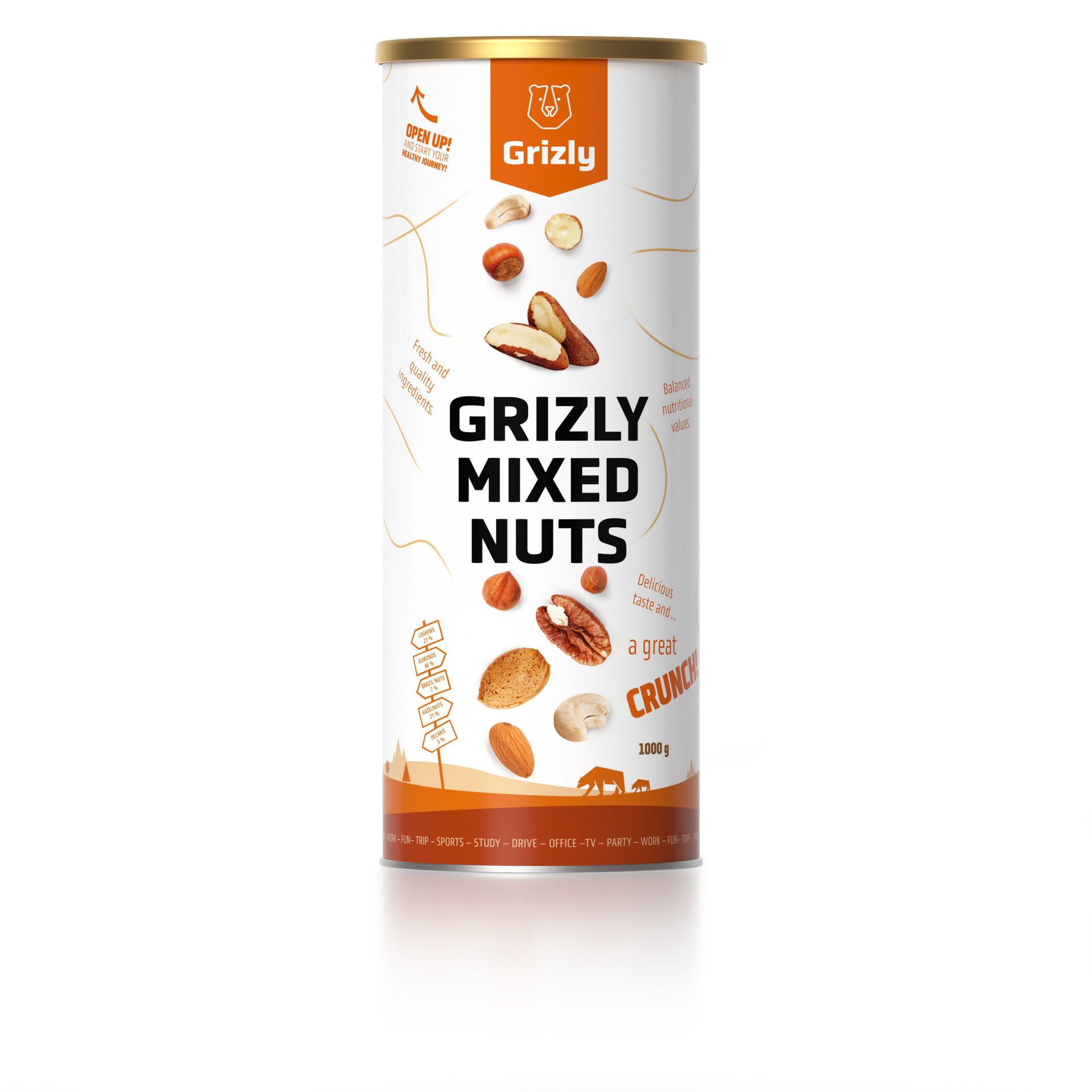 GRIZLY Směs jader ořechů 1 kg